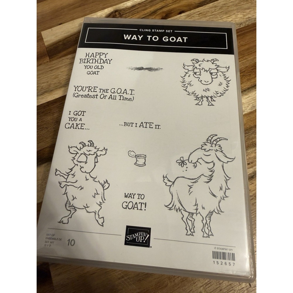Stampin' Up Cling Stamp Set Way To Goat Rubber‎ Stamps